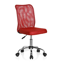 Chaise de bureau pour enfant / Siège pivotant KIDDY NET tissu maille rouge hjh OFFICE