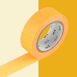 Masking tape unicolore - Orange fluo - 1,5 cm x 7 m