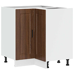 vidaXL Armoire d'angle de cuisine Porto chêne marron bois d'ingénierie