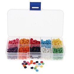 Acheter 1000pcs couleur mixte flocon de neige boutons en résine pour embellissement bricolage artisanat 6mm