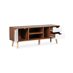 ICONIK INTERIOR Meuble TV en Bois - Design Scandinave - Lubi Bois naturel pas cher