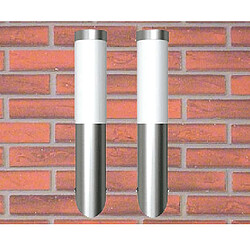 vidaXL Applique murale d'extérieur 2 pcs Acier inoxydable