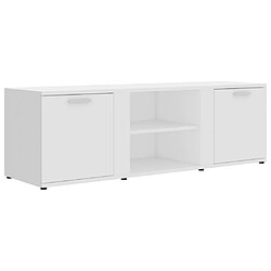 Maison Chic Meuble TV scandinave - Banc TV pour salon Blanc 120x34x37 cm Aggloméré -MN12840