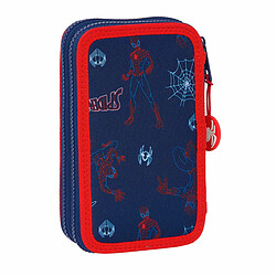 Acheter Spiderman Plumier double Spider-Man Neon Blue marine 12.5 x 19.5 x 4 cm (28 Pièces)