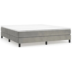 vidaXL Cadre de lit sans matelas gris clair 180x200 cm velours