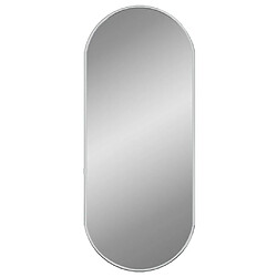 Maison Chic Miroir mural | Miroir Décoration pour Maison Salle de Bain Argenté 0x25 cm Ovale -GKD46528