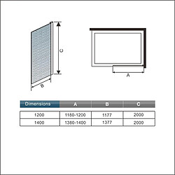 Acheter Paroi de douche 120x200cm en verre sécurité 8mm