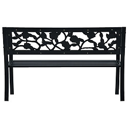 Avis vidaXL Banc de jardin 125 cm Noir Acier