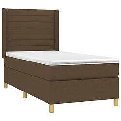 Avis Maison Chic Lit adulte- Lit + matelas,Sommier à lattes de lit avec matelas Marron foncé 90x190 cm -GKD53165