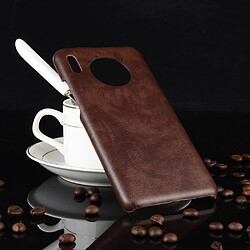 Wewoo Coque Rigide Pour Huawei Mate 30 Shockproof Litchi PC + PU Case Brown pas cher