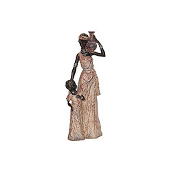 Figurine Décorative Romimex Multicouleur Résine Africaine Fille 14 x 35 x 9 cm