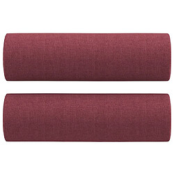 Maison Chic Canapé 3 places avec oreillers,Sofa de Salon,Canapé droit décoratifs bordeaux 180 cm tissu -GKD582763 pas cher