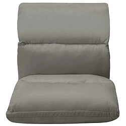 Acheter vidaXL Chaise pliable de sol Gris foncé Microfibre