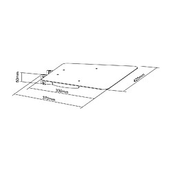 Kimex Étagère pour colonne de sol gamme 031