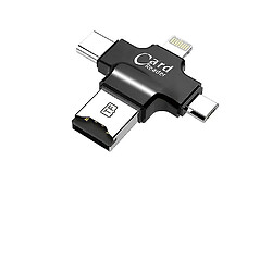 Universal 4 en 1 lecteur de carte Type C Micro USB Adaptateur TF Micro SD Carte Reader pour Android iPad / iPhone 7Plus