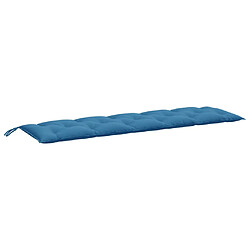 Acheter vidaXL Coussins de banc de jardin lot de 2 bleu mélangé tissu