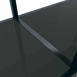 Maison Chic Table console | Meuble d'entrée | Table d'appoint Noir 200x35x75,5 cm Verre trempé -GKD58643 pas cher