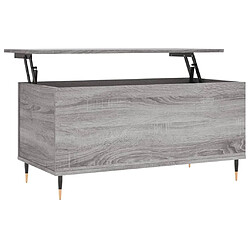 vidaXL Table basse Sonoma gris 90x44,5x45 cm Bois d'ingénierie