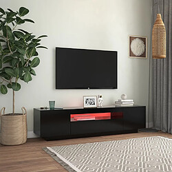 Acheter Maison Chic Meubles TV avec lumières LED - Banc TV pour salon noir 160x35x40 cm -MN48615