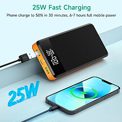 SANAG Chargeur Portable, Batterie Externe, Batterie Portable À Charge Rapide Pd25W Usb C Avec 3 Entrées Et 3 Sorties, Écran/Lampe De Poche Led, Adaptée Aux Téléphones Intelligents Iphone