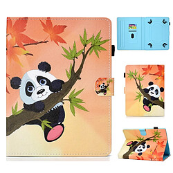 Etui en PU porte-cartes universel de 10 pouces panda sur l'arbre pour votre Apple iPad 9.7 (2018)/Samsung Tab S3 9.7 etc