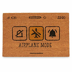 Avis Gift Decor Paillasson Airplane Mode Jaune Naturel 60 x 1 x 40 cm (12 Unités)