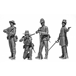 Avis Icm Figurine Mignature American Civil War Confederate Infantry