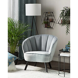 Beliani Fauteuil DALA Velours Gris clair