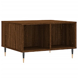 vidaXL Table basse Chêne marron 60x50x36,5 cm Bois d'ingénierie