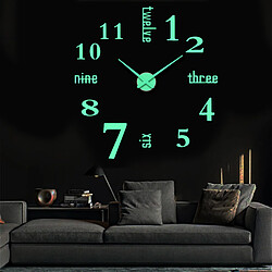 Avis Horloge Lumineuse Murale Bricolage Autocollant 3d Moderne Maison Bar Décor Montre B