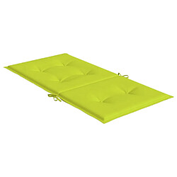 Acheter vidaXL Coussins de chaise de jardin à dossier bas lot de 4 vert vif