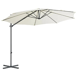 Helloshop26 Parasol avec base portable 3 m diamètre sable 02_0008052