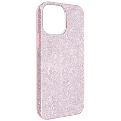 Avizar Coque pour Apple iPhone 13 Mini Paillette Amovible Silicone Semi-rigide rose