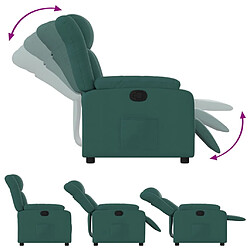 Avis vidaXL Fauteuil inclinable Vert foncé Tissu