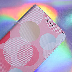 Acheter Coque en simili cuir pastel circulaire colorée pour Samsung Galaxy S22