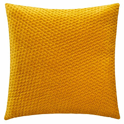 Coussin Déco en Velours Dolce 40x40cm Ocre