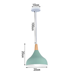 Stoex Lampe À Suspension Moderne Nordique Lustre Minimaliste Abat-Jour en Métal, Plafonnier D'Intérieur Pour Chambre À Coucher, Cuisine, Vert pas cher