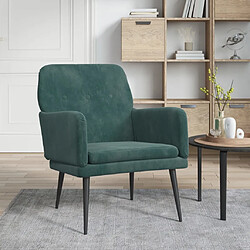 Maison Chic Fauteuil relax,Chaise pour salon Vert foncé 62x79x79 cm Velours -MN79113