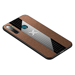 Wewoo Coque Souple Pour TPO Realme Q XINLI tissu de couture Antichoc TPU de protection Brown