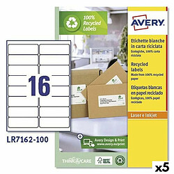 Etiquettes pour Imprimante Avery LR7162 99,1 x 33,9 mm Blanc 100 Volets (5 Unités)