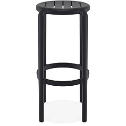 Acheter Alterego Tabouret de bar intérieur / extérieur 'PEYA' noir en matière plastique