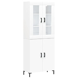 vidaXL Buffet haut Blanc 69,5x34x180 cm Bois d'ingénierie