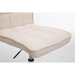 Acheter Decoshop26 Lot de 2 chaises de salle à manger hauteur réglable en synthétique crème CDS10058