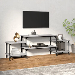 vidaXL Meuble TV Sonoma gris 157x35x52 cm bois d'ingénierie