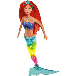 Simba Toys Steffi Love Poupée mannequin Sparkle Mermaid 39 cm Sirène scintillante aux couleurs lumineuses de l'arc-en-ciel