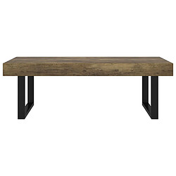 Avis Maison Chic Table basse,Table Console Table d'appoint, Table pour salon Marron foncé et noir 120x60x40 cm MDF et fer -MN35496