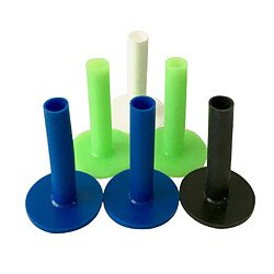 Support En Caoutchouc De Tee De Golf De 6 Paquets Pour La Pratique 83mm De Té De Gamme D'entraînement De Golf