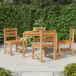 Maison Chic Lot de 4 Chaises de jardin,Fauteuil d'extérieur Bois de teck solide -MN30325