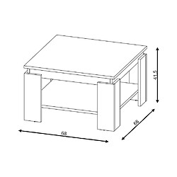 Avis Vivaldi Table Basse Tinto Chene Artisan/Anthracite