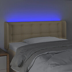 Avis Maison Chic Tête de lit scandinave à LED,meuble de chambre Crème 83x16x78/88 cm Tissu -MN68929